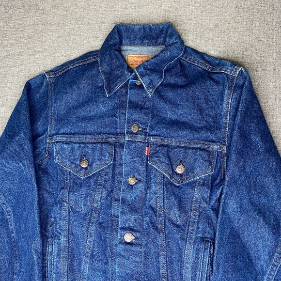 Levis Authorized Vintage Trucker Jacket Men's XS Blue Denim 100% Cotton USA NWT - Picture 4 of 16